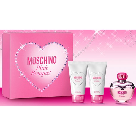 Moschino Pink Bouquet — набор (edt 50ml+b/lot 100ml+sh/gel 100ml) для женщин