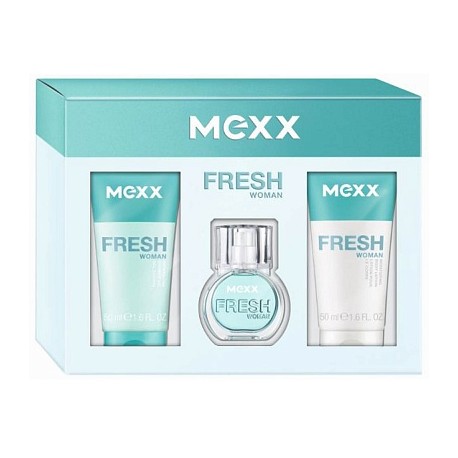 Mexx Fresh — набор (edt 15ml+b/lot 50ml+sh/gel 50ml) для женщин New Design