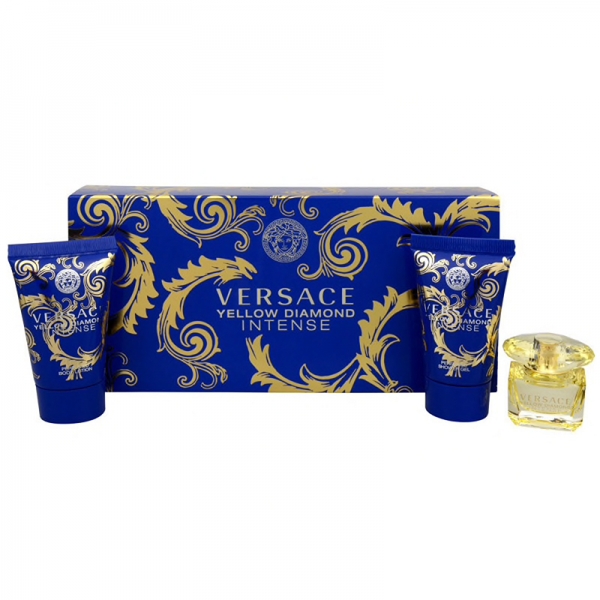 Versace Yellow Diamond Intense — набор (edt 5ml+b/lot 25ml+sh/gel 25ml) для женщин