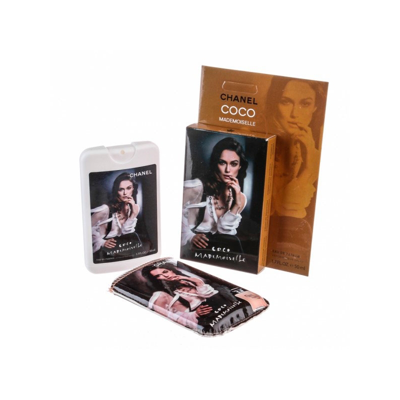 Chanel Coco Mademoiselle — мини парфюм в кожаном чехле 50ml для женщин