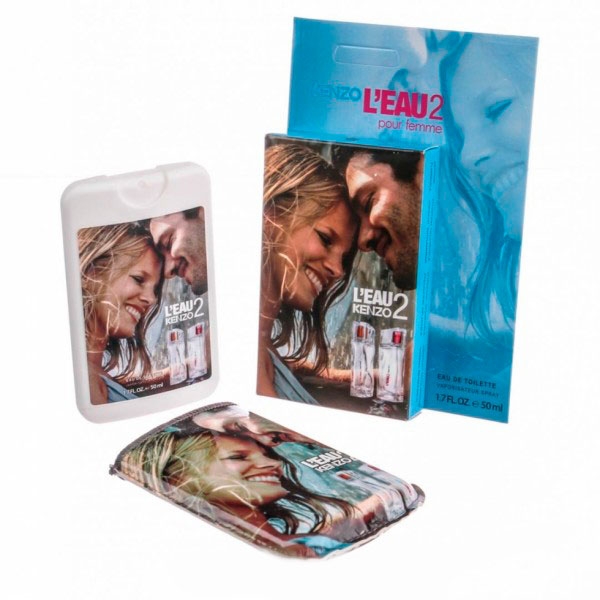 Kenzo 2 L`eau Femme / мини-парфюм в кожаном чехле 50ml для женщин