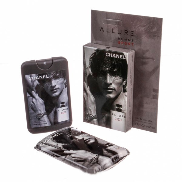 Chanel Allure Homme Sport — мини парфюм в кожаном чехле 50ml для мужчин