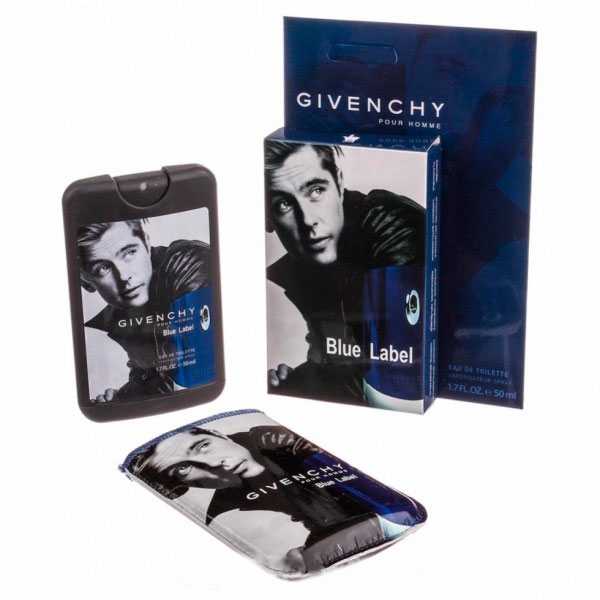 Givenchy Blue Label pour homme – мини парфюм в кожаном чехле 50ml для мужчин