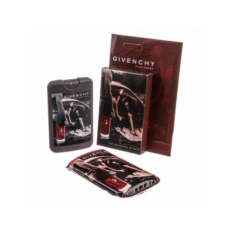 Givenchy pour homme – мини парфюм в кожаном чехле 50ml для мужчин