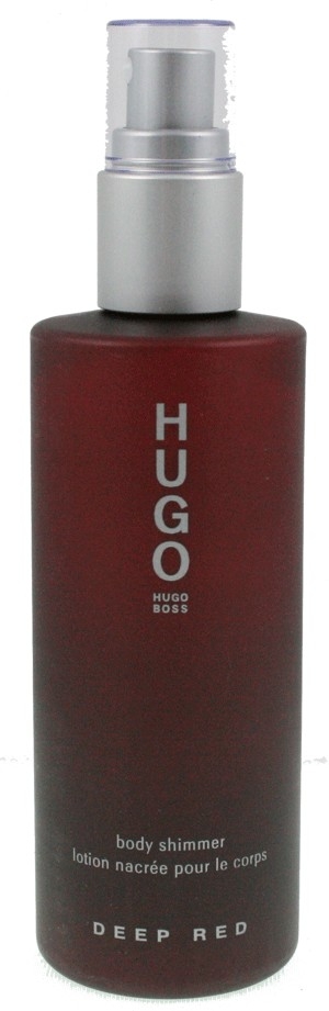 hugo boss deep red body shimmer lotion