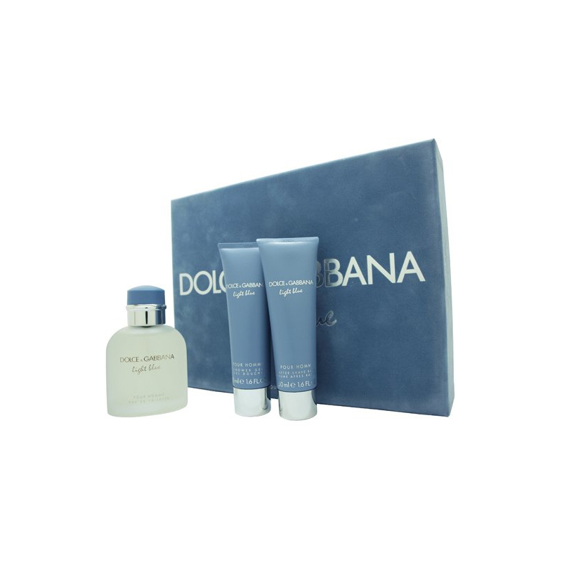 Dolce & Gabbana Light Blue Pour Homme / набор (edt 125ml+a/sh balm 75ml+sh/gel 50ml) для мужчин