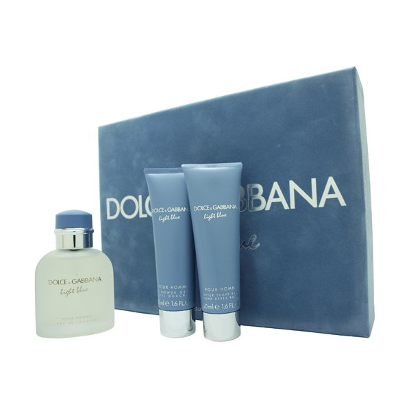 Dolce & Gabbana Light Blue Pour Homme / набор (edt 75ml+a/sh balm 50ml+sh/gel 50ml) для мужчин