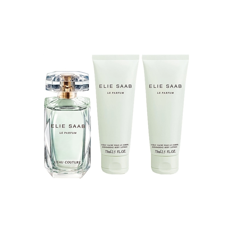 Elie Saab Le Parfum L`Eau Couture — набор (edt 90ml+b/lot 75ml+b/lot 75ml) для женщин