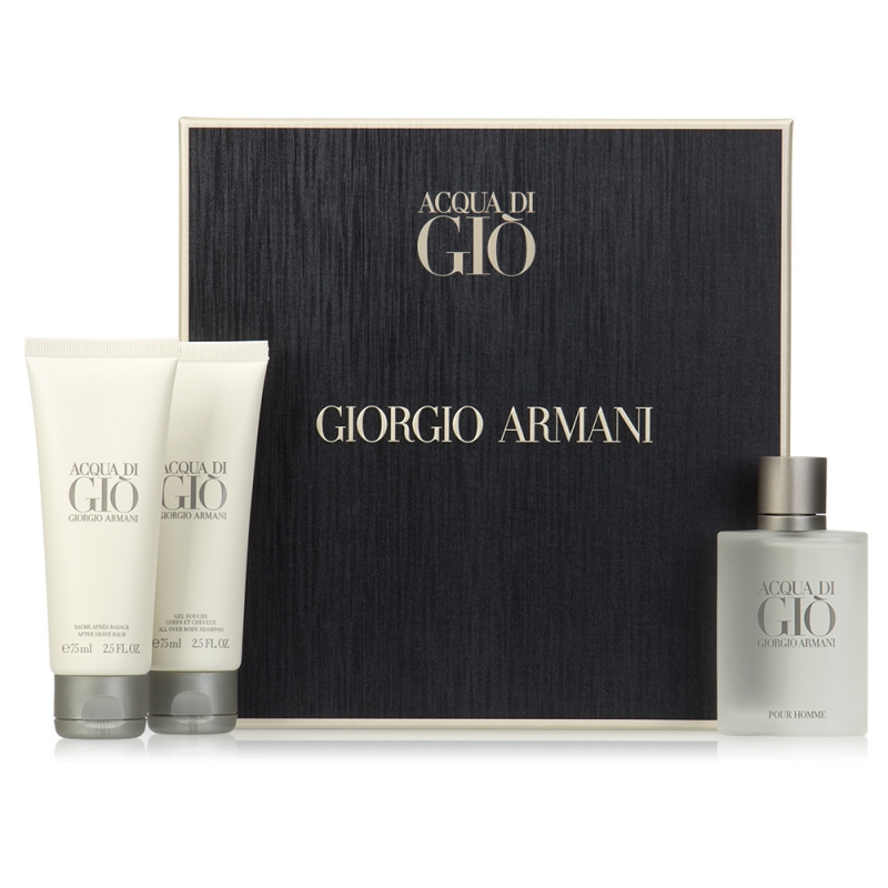 Giorgio Armani Acqua di Gio / набор (edt 100ml+a/sh balm 75ml+sh/gel 75ml) для мужчин