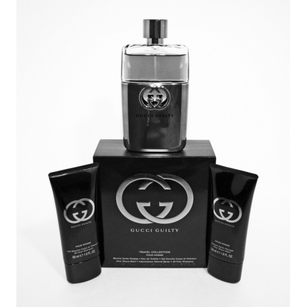 Gucci Guilty pour Homme — набор (edt 90ml+a/sh balm 50ml+sh/gel 50ml) для мужчин Travel Collection