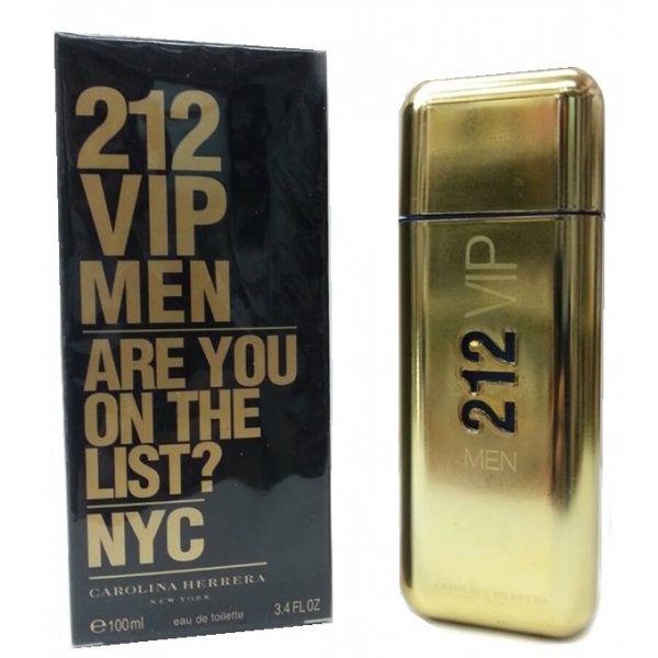 Carolina Herrera 212 VIP Gold — туалетная вода 100ml для мужчин лицензия (normal) крышка на магните